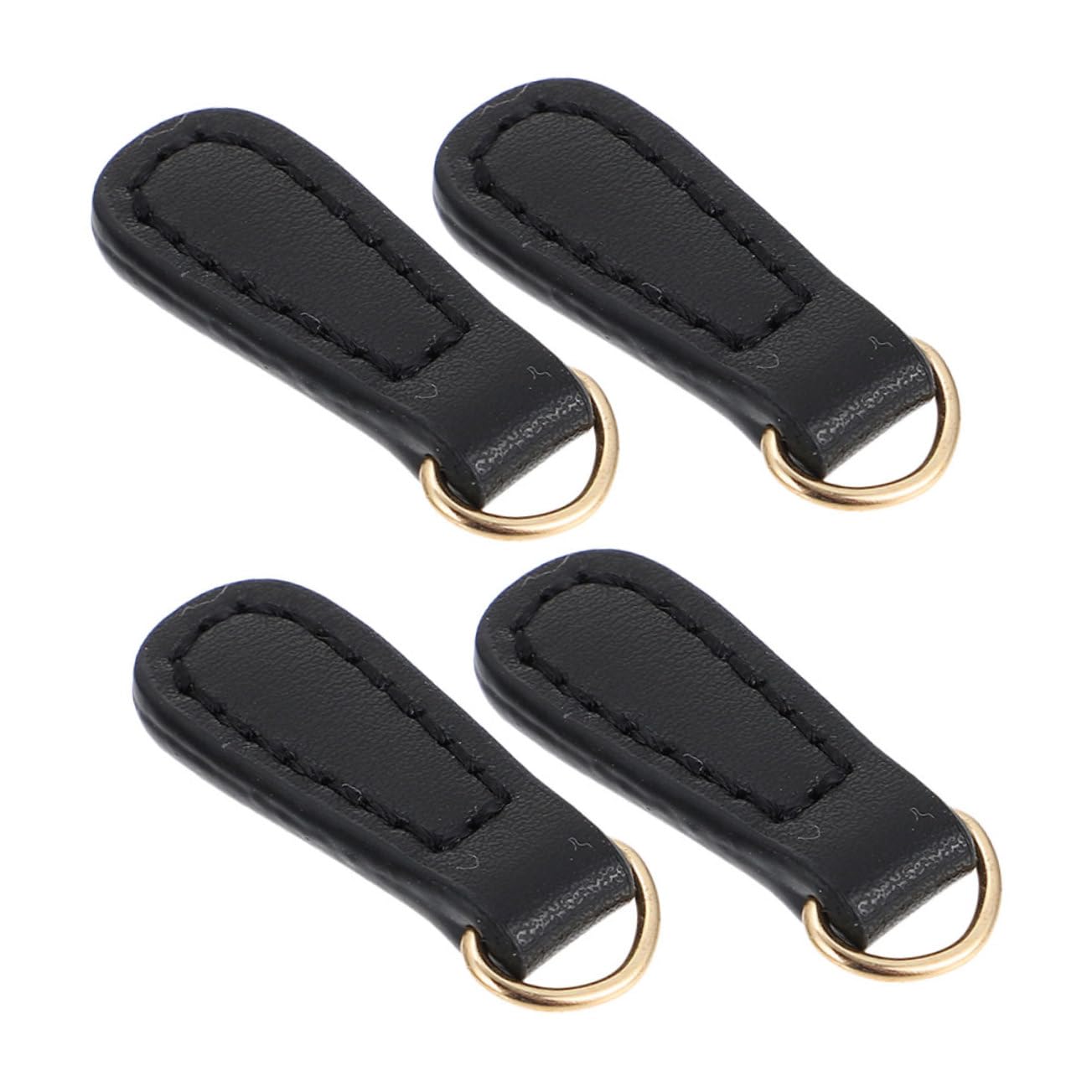 Operitacx 4pcs Faux Leather Zipper Pulls for Handbag Luggage Replacement Pulls Special Shape for Backpack Buckle Zipper Replacement Accessories