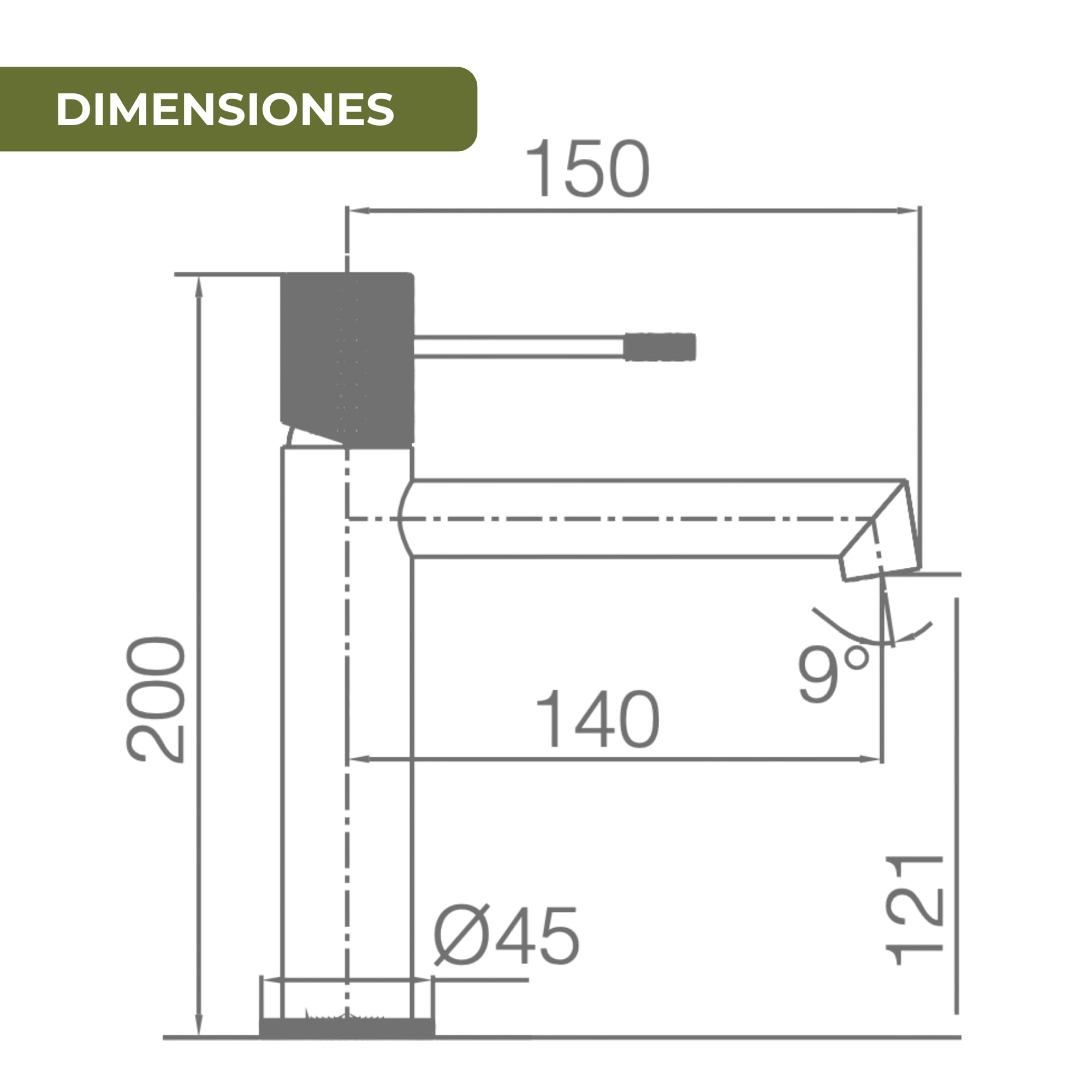 IMEX - Grifo Lavabo Cromado | Grifo Baño Monomando con Agua Fria y Caliente | Grifo de Caño Bajo Fabricado con Latón | Ahorro de Agua y Fácil Instalación | Serie Line | Color Cromado