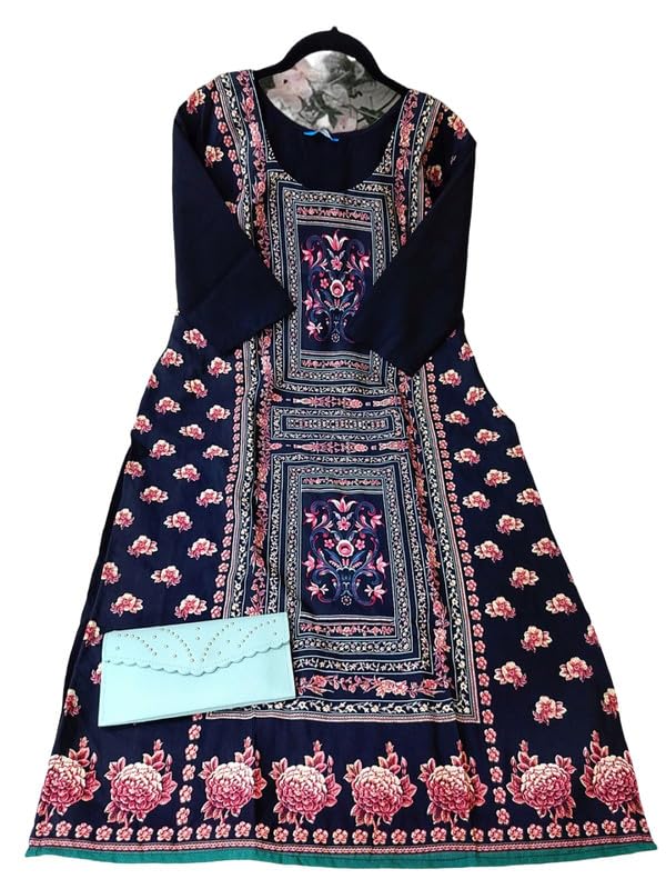 Stylish Multicoloured Crepe A-Line Printed Stitched Kurti for Women (EB_OA_B_460_Parent 1)-image-3