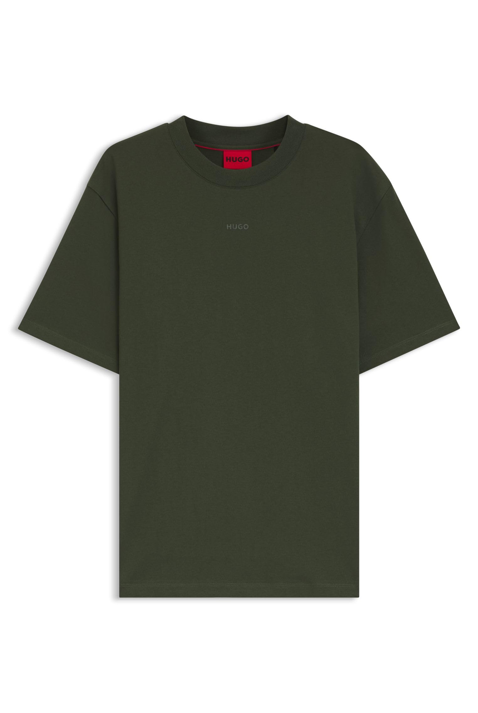HUGO Mens Dapolino Relaxed-fit T-Shirt in Cotton Jersey with Logo Print