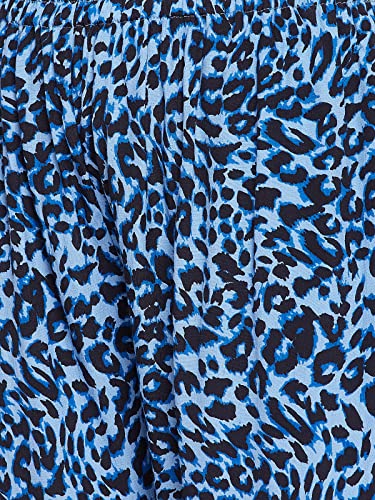 Image of Clovia Women's Cotton Animal Print Cami Top & Pyjama Set in Blue
