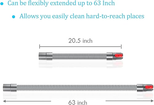 Miniatura 5 de Manguera de extensión flexible de repuesto para Dyson V7 V8 V10 V11 V12 V15 Gen5 Detectar motor gran tamaño motor motor motor aspiradora inalámbrica