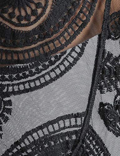 Image of Bsubseach Women Mesh Cardigan Bikini Beach Kimono Open Front Swimsuit Cover Ups Swimwear
