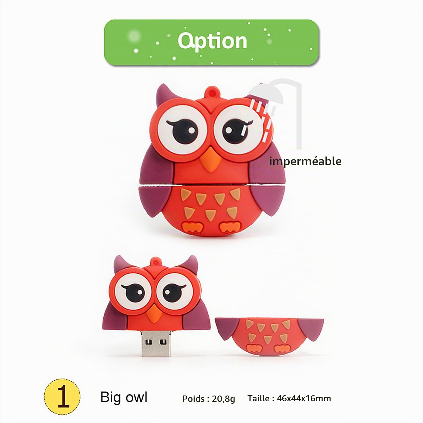 leizhan【Lot de 5】 Clé USB 32Go U-Disk Mémoire Externe Ordinateur Silicone Animaux Mignons pour Enfants Etudiants Cadeau de Fin d'études (Animaux，32Go*5pcs)