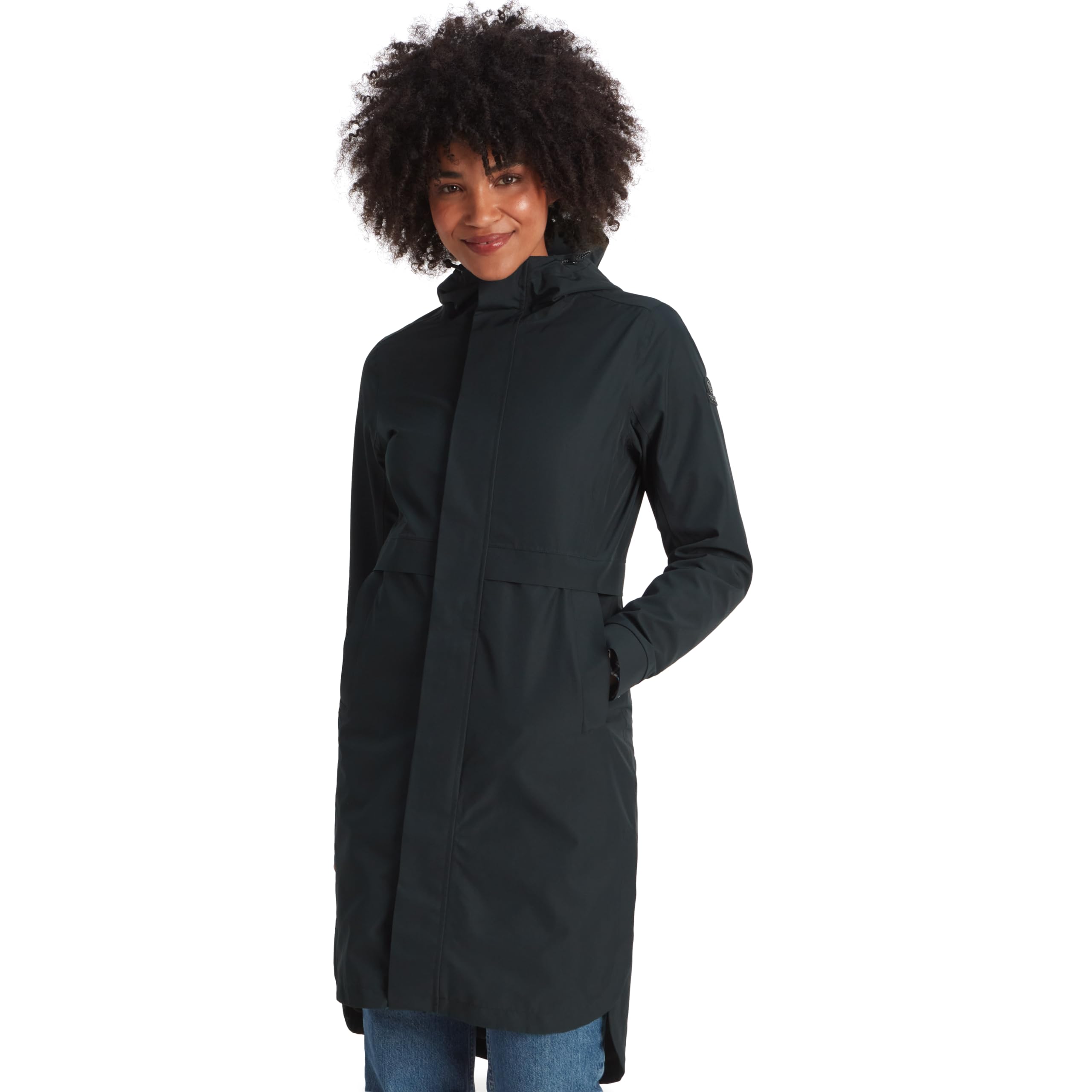 Tog24 Women's Black 'Saunter' Waterproof Jacket In | Size: 18