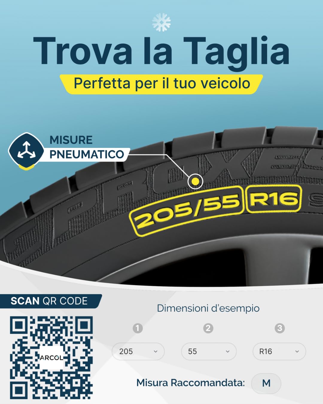 ARLUM Calze da Neve Omologate Italia EN 16662-1 Control Due Catene da Neve in Tessuto per Auto Snow Sock Taglia XL R14-R22