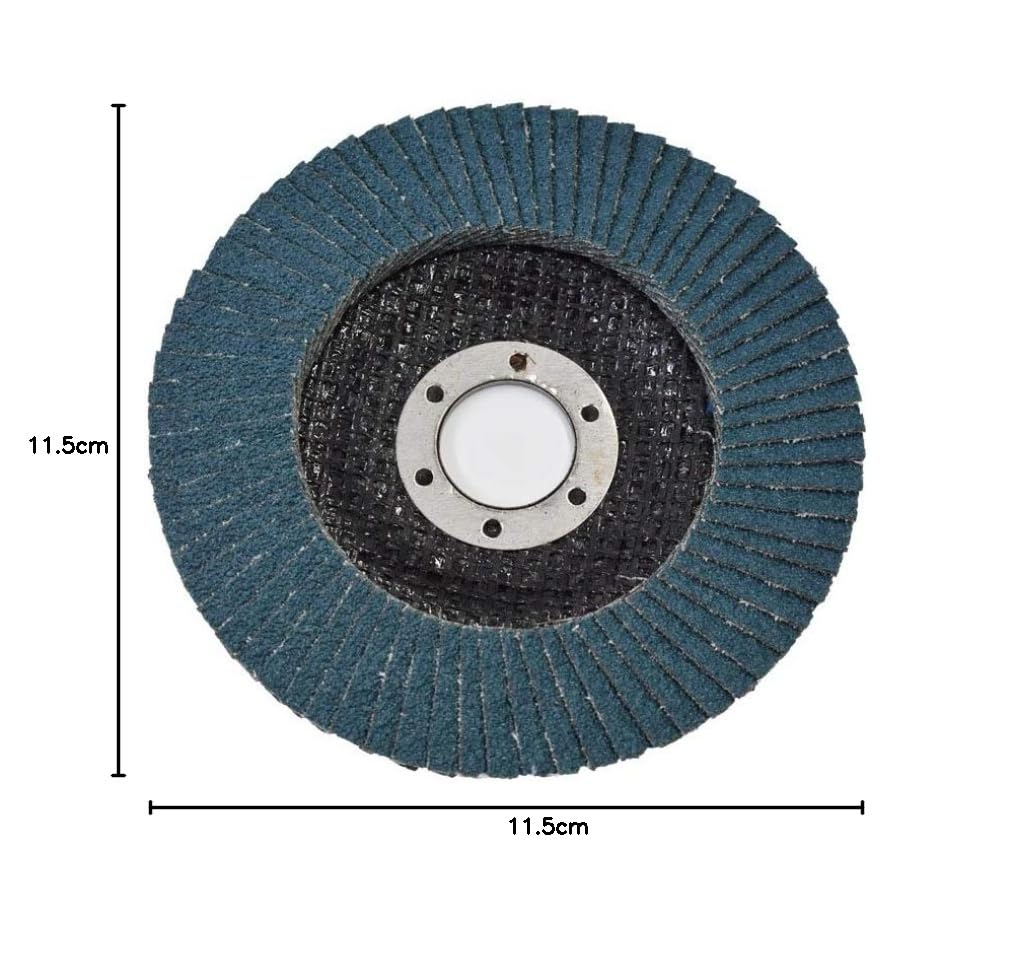 findmall 100 discos de solapa de 4-1/2 x 7/8 pulgadas, grano 40, rueda de molienda de circonia, disco de lijado abrasivo