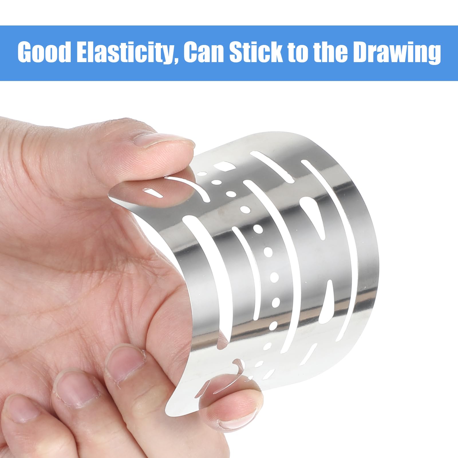 4 Pieces Eraser Shield Eraser Template Drafting, Stainless Steel Drawing Template Metal Drafting Tools Shield Drawing Tools for Mechanical Draw Engineering Design, 4 Designs - Image 7