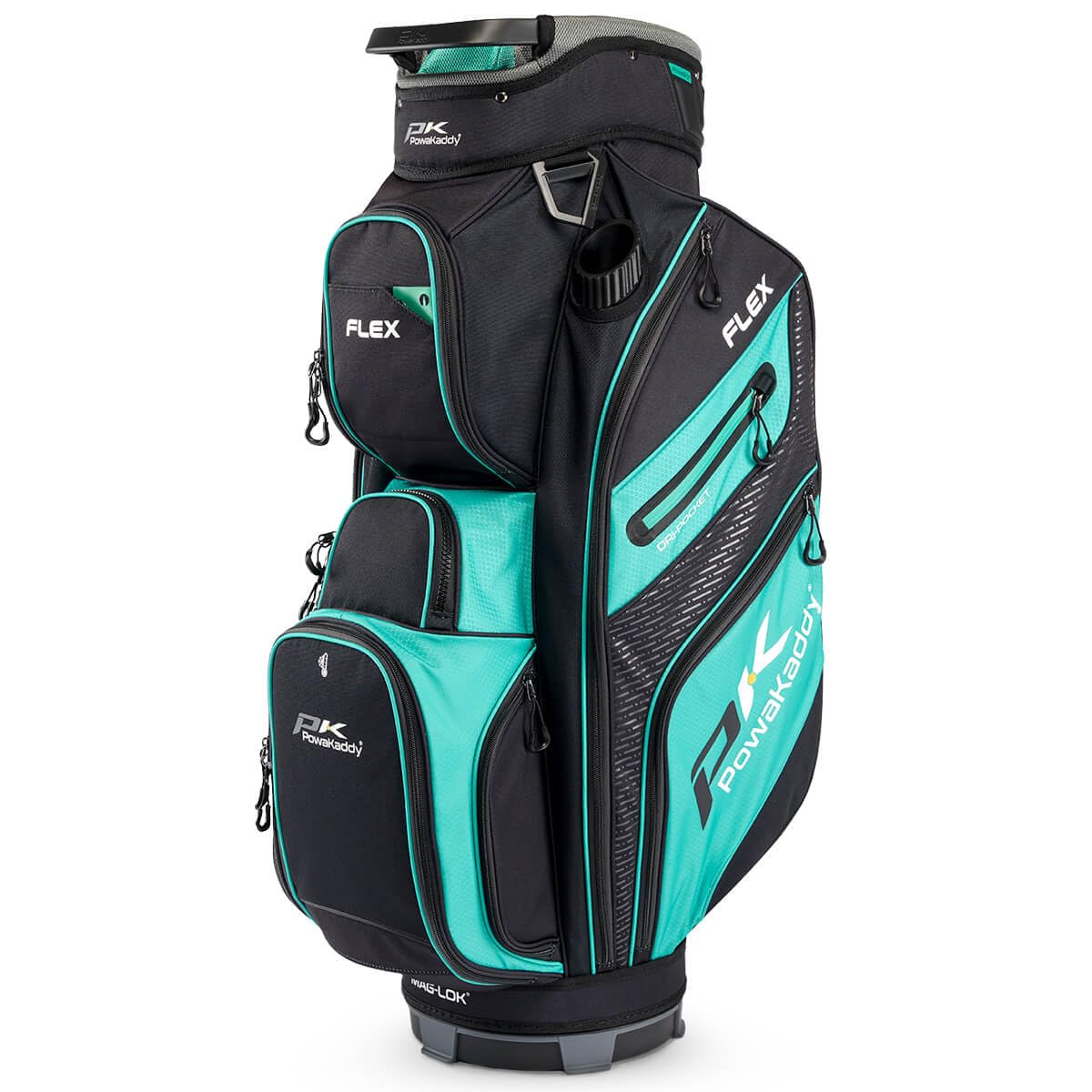 PowaKaddy Flex Cart Bag - Back Gunmetal/Teal Trim - One Size