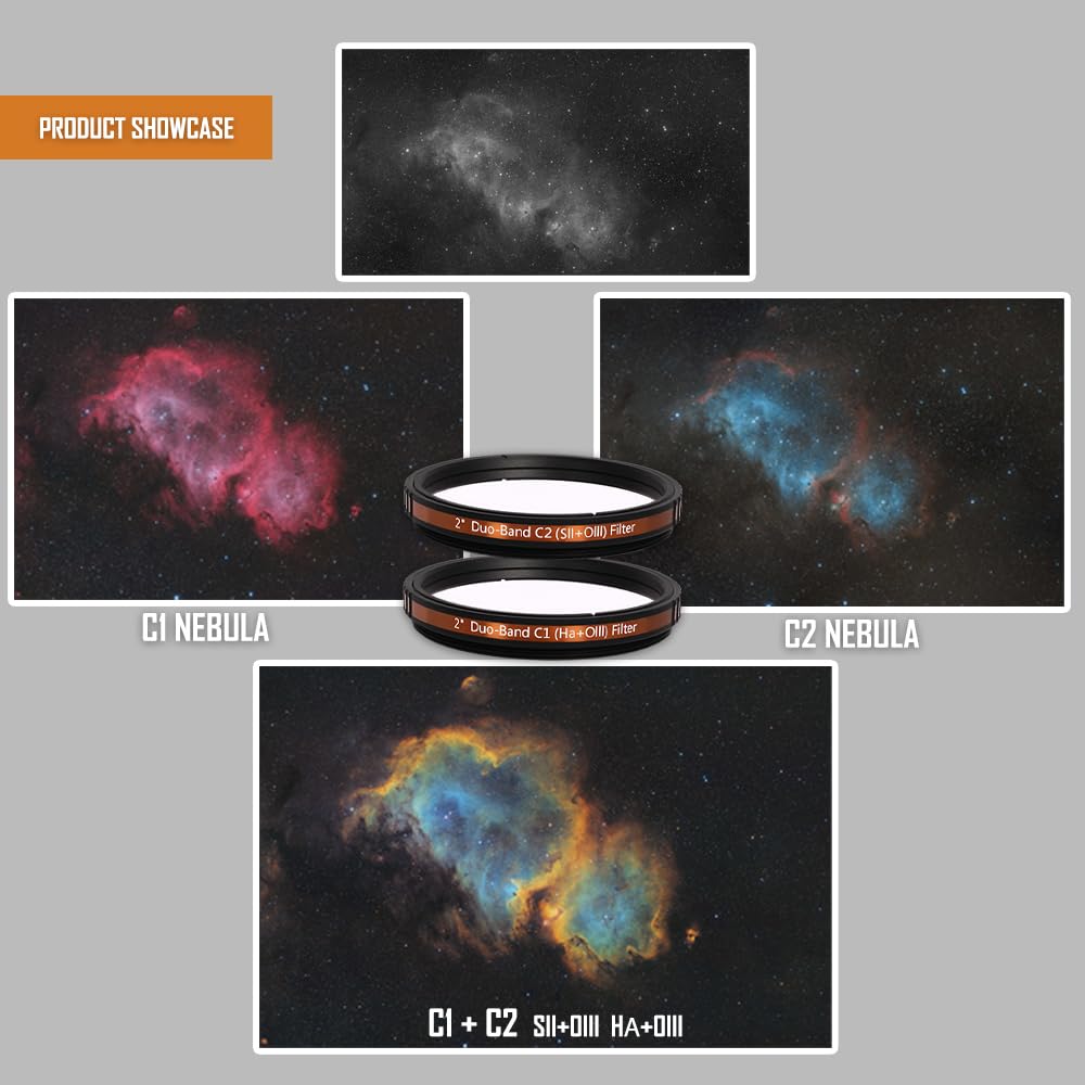Askar Color Magic C 2" Paquete de filtro Duo-Band de 7,5 cm, astrofotografía, filtros de astronomía, aumenta el contraste y reduce la contaminación lumínica