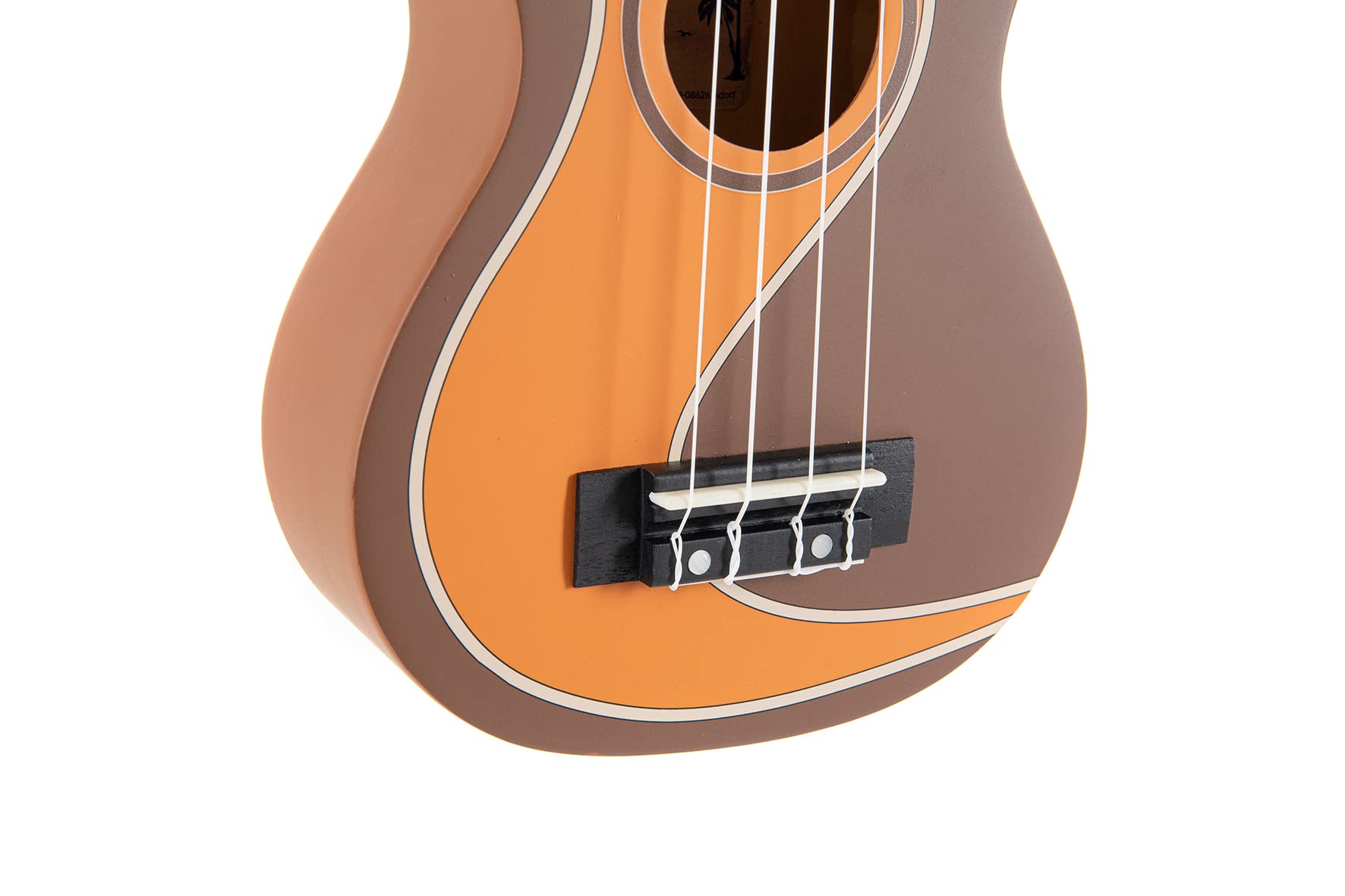 GEWA Sopran Ukulele Manoa Surfstyle - Korpus Linde - Motiv Muddy Roads - inkl. Gig Bag - W-SO-BR