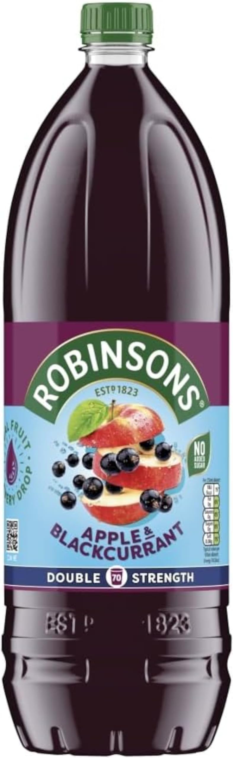 Robinsons Double Strength Apple & Blackcurrant No Added Sugar Squash 1.75L