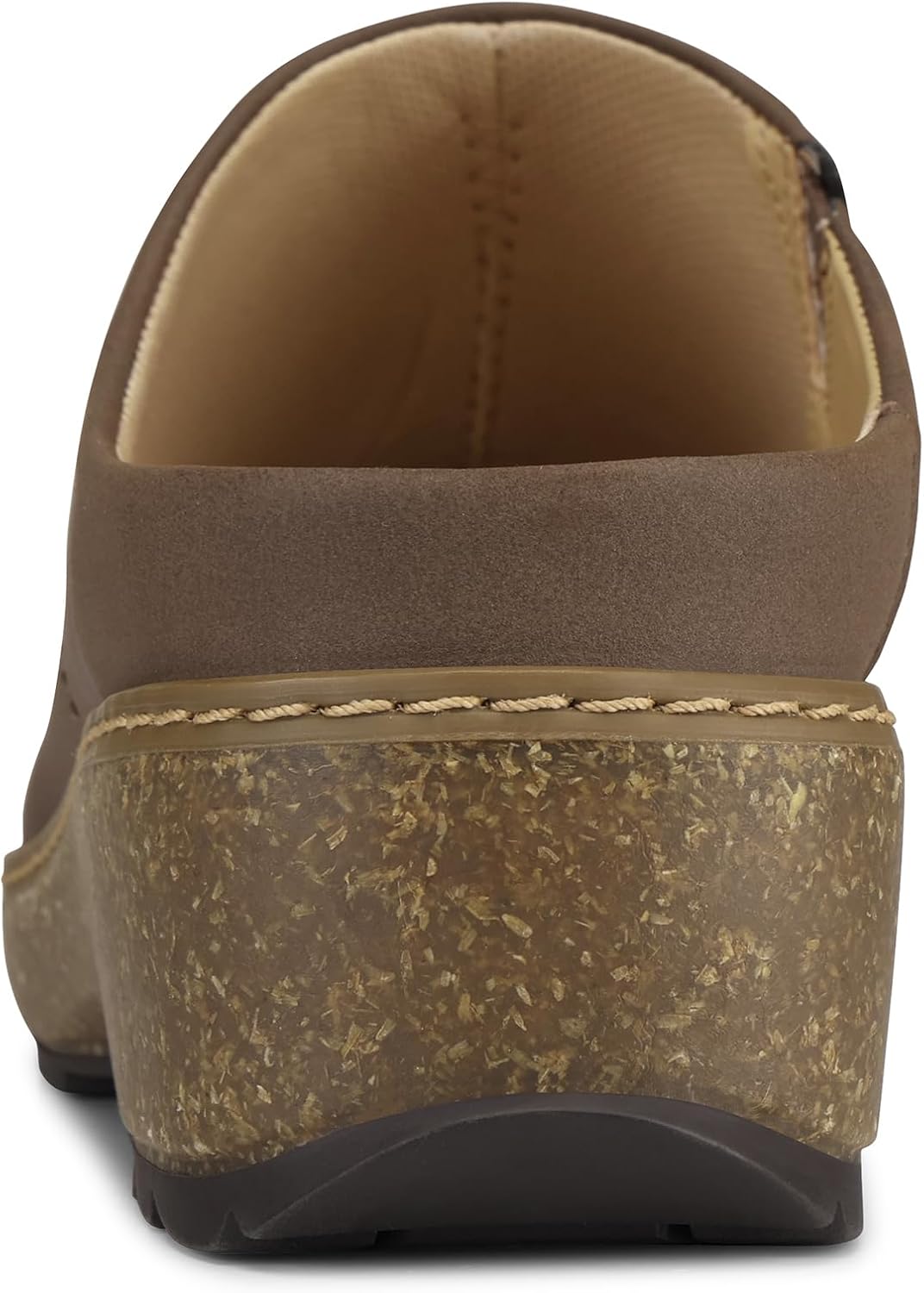 SHIBEVER Clogs for Women Mules Shoes Leather Slip On Clog Closed Toe Comfortable Mules Tan Size 9 - Image 5