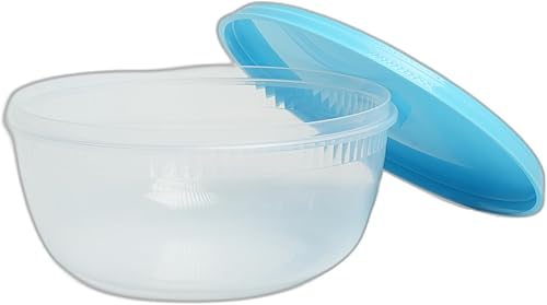 Miniatura 3 de Unica Recipiente redondo para alimentos, cuencos para microondas sin BPA con tapas, recipiente resistente al aire para almacenar y servir, juego de
