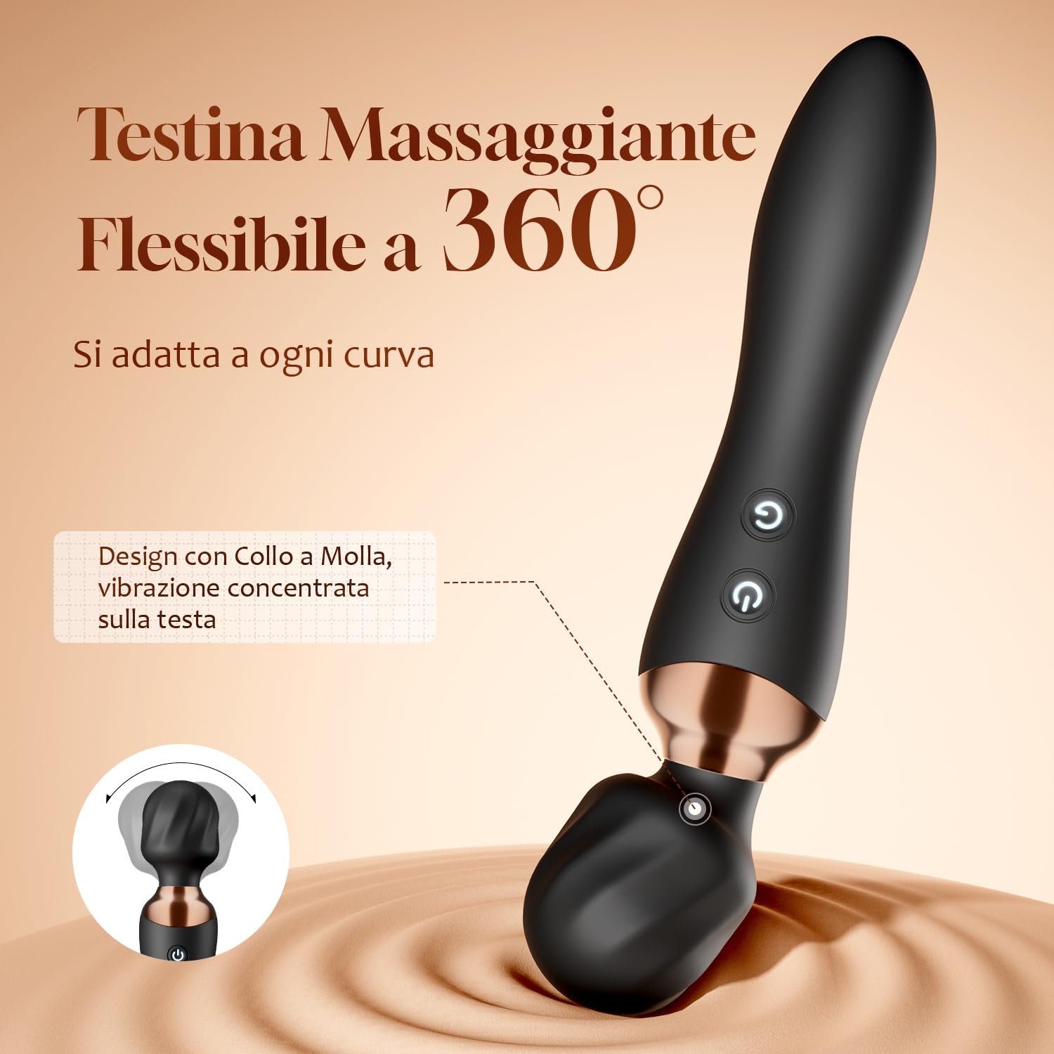 Vibratoreper Donna Doppia Testa Sex Toys, 12 Potente Vibrazione Modalità Magic Wand Silenzioso in Silicone, Vibratoreper Donna Punto G Squirting Con Telecomando, Adatto Sexytoysys Donna Coppia Uomo