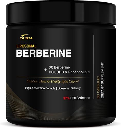 Berberina - Fórmula de doble acción con extracto botánico Phytosome Plus - Apoya la salud del corazón, el sistema inmunológico, el IG saludable,