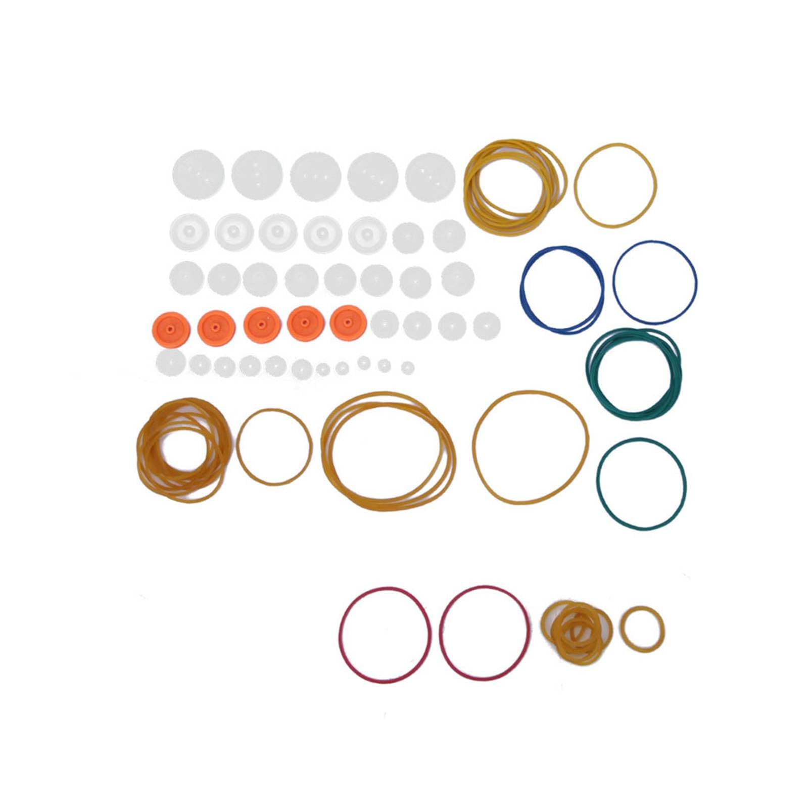 84pcs DIY Model Toy Pulley Rubber Band Set, Easy to Use, Suitable for Various Customer Needs, Suitable for DIY Projects