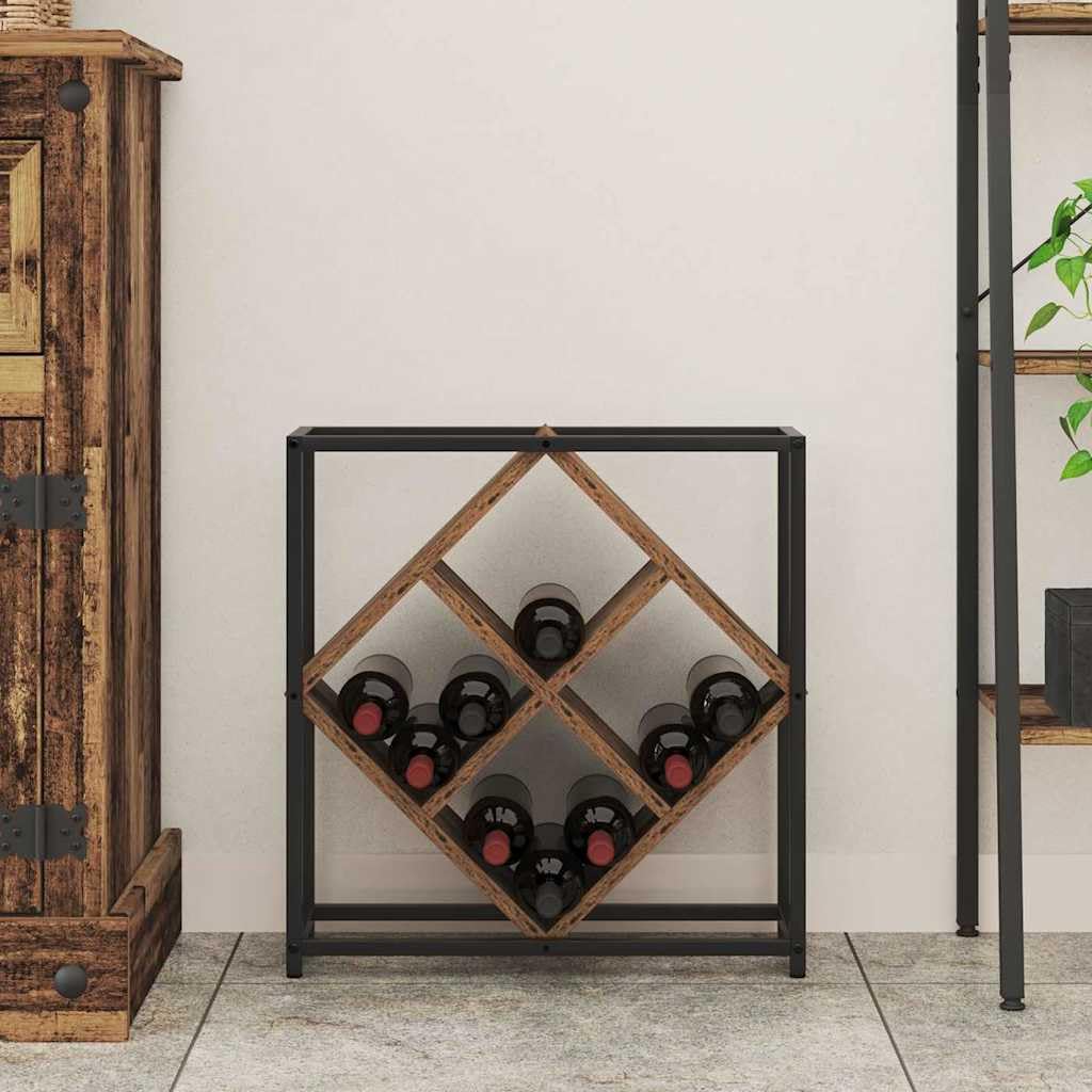 Étagère à vin 16 Bouteilles Bois d'ingénierie Bois Ancien Casiers à Bouteilles Marron,868223