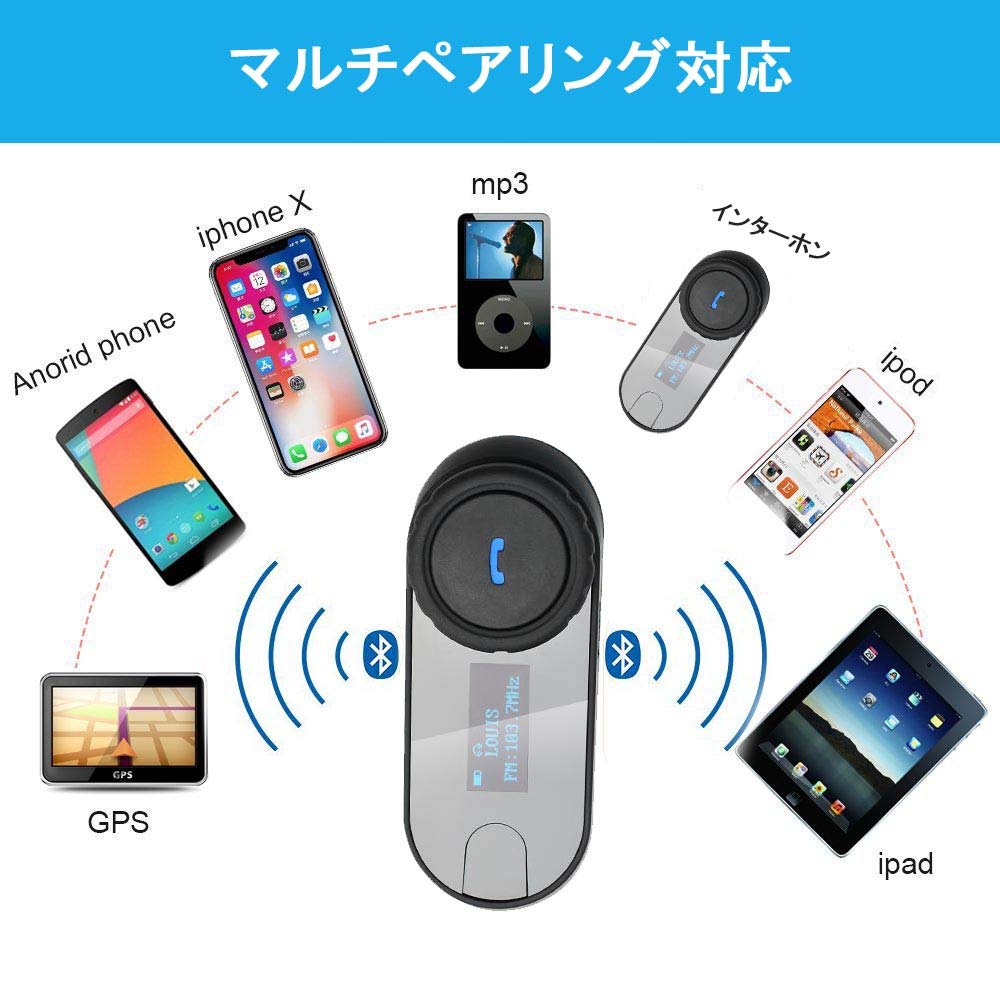 Amazon.co.jp: FreedConn TCOM-SCオートバイのヘルメットの