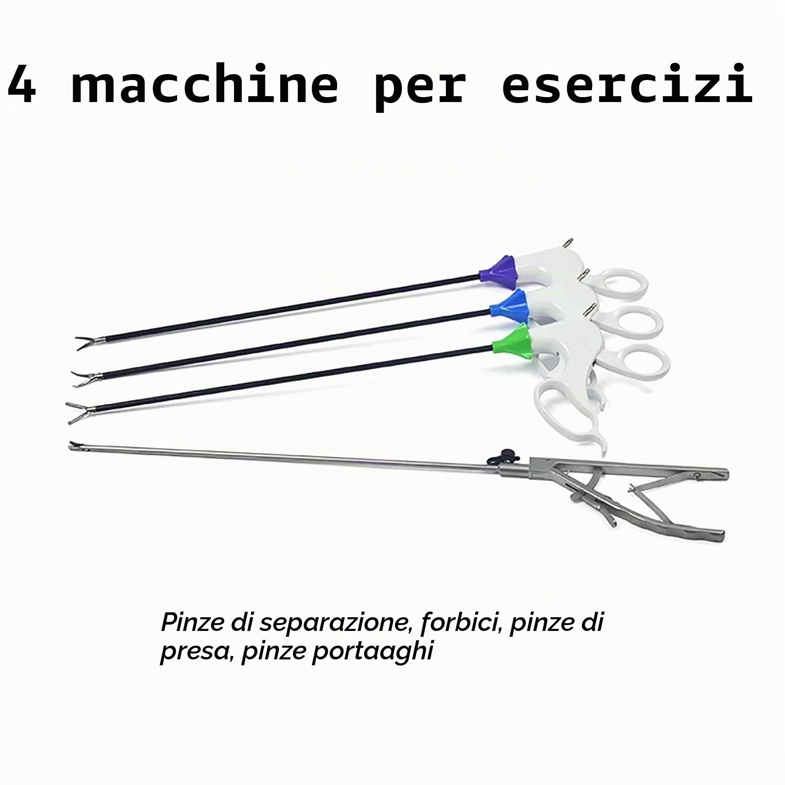 Scatola Di Addestramento Laparoscopico Pieghevole, Kit Di Strumenti Laparoscopici Medici Scatola Di Addestramento Simulazione Laparoscopica Con 4 Strumenti Chirurgici E 8 Moduli Di Formazione
