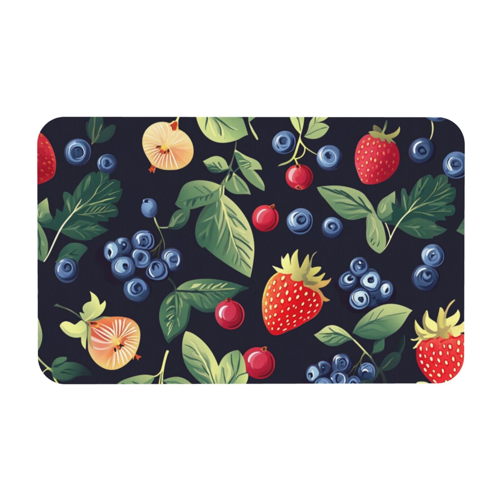 Tapis de bain antidérapant fraises au réveil pour chambre et douche