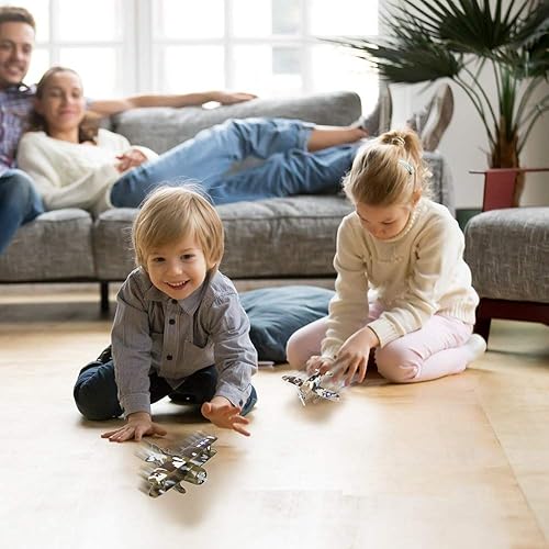 Miniatura 5 de ArtCreativity Aviones de camuflaje fundidos a presión con mecanismo de retroceso, juego de 2, juguetes de combate de avión de metal para niños,