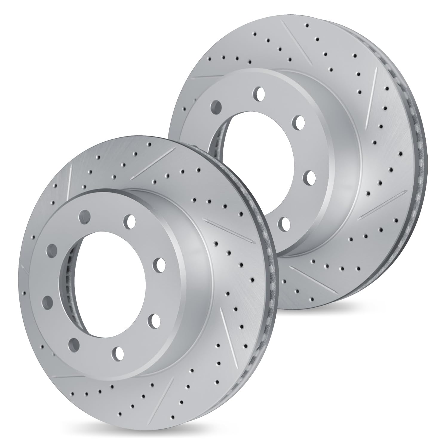 R1 Concepts Rear Brake Rotor Kit |Brake Rotors| Brake Disc |Drilled and Slotted| Fits 2020-2022 Chevrolet Silverado 3500 HD; GMC Sierra 3500 HD