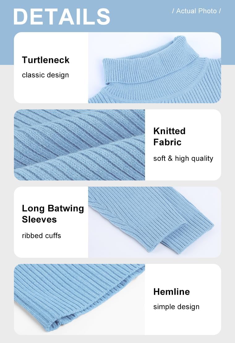 chouyatou Women's Chunky 2 Piece Outfits Turtleneck Knit Sweater and Maxi Bodycon Skirt Sets - Image 2