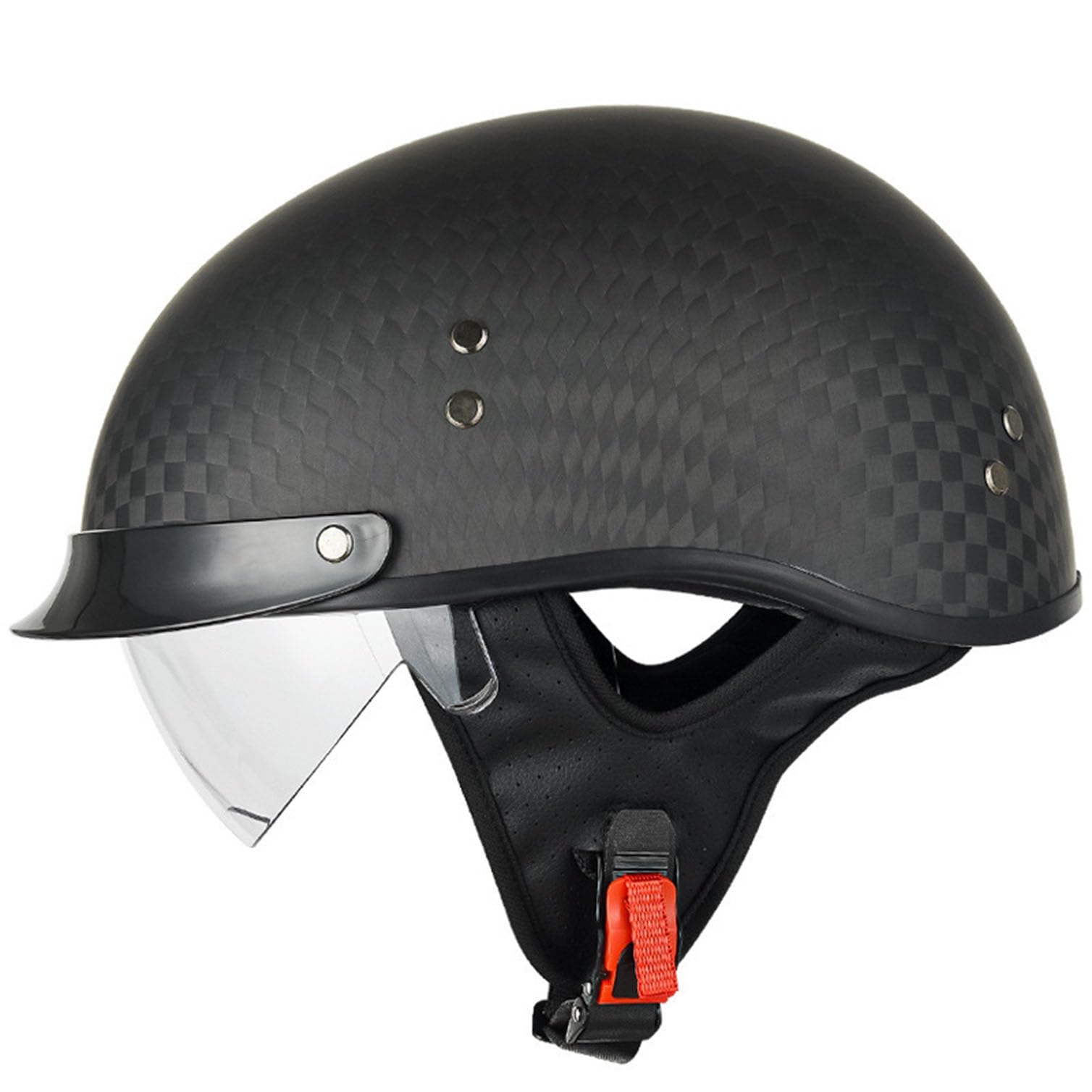 Casque jet moto vintage avec visière anti-vent pour cruiser chopper taille XL