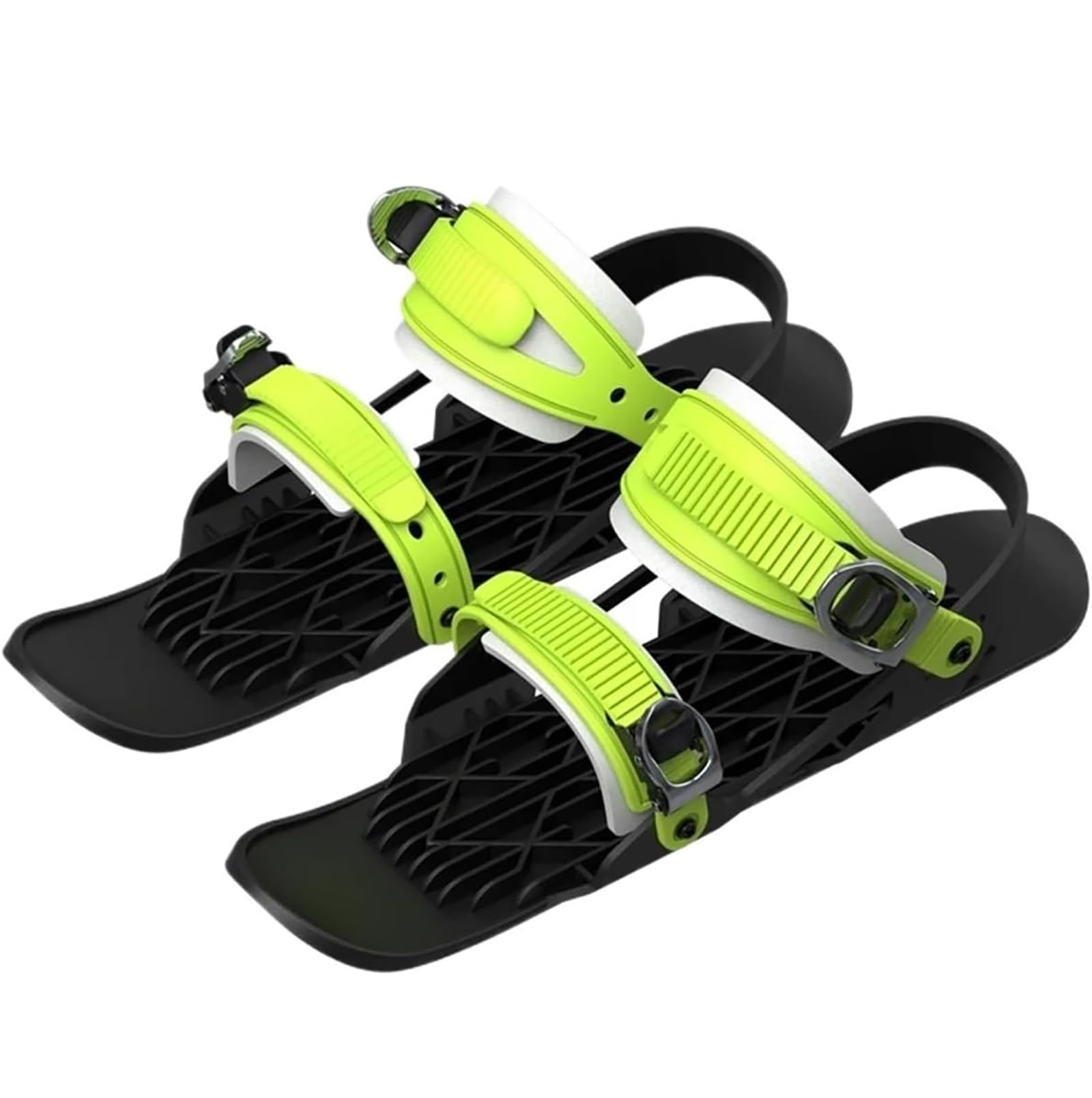 Mini pattini da sci corti – Pattini da neve portatili regolabili per sport invernali, pattini da ghiaccio corti per divertimento all'aperto sulla neve, design leggero e compatto