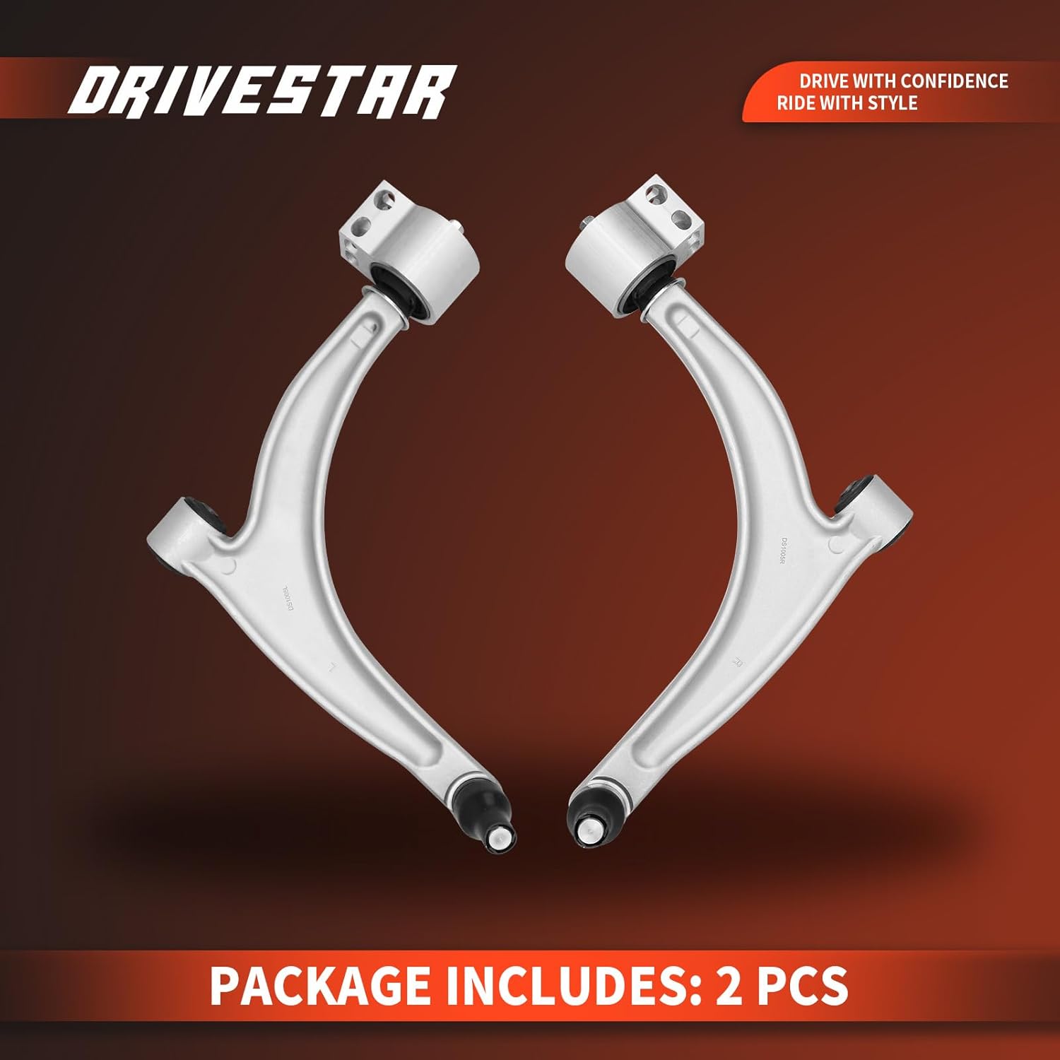 DRIVESTAR Front Lower Control Arms K620179 K620180 Right & Left, fit 2005-2010 for Pontiac G6, 2005 for Chevy Classic/ 2004-2012 Malibu, 2007-2009 for Saturn Aura, replace 22730775 22730776