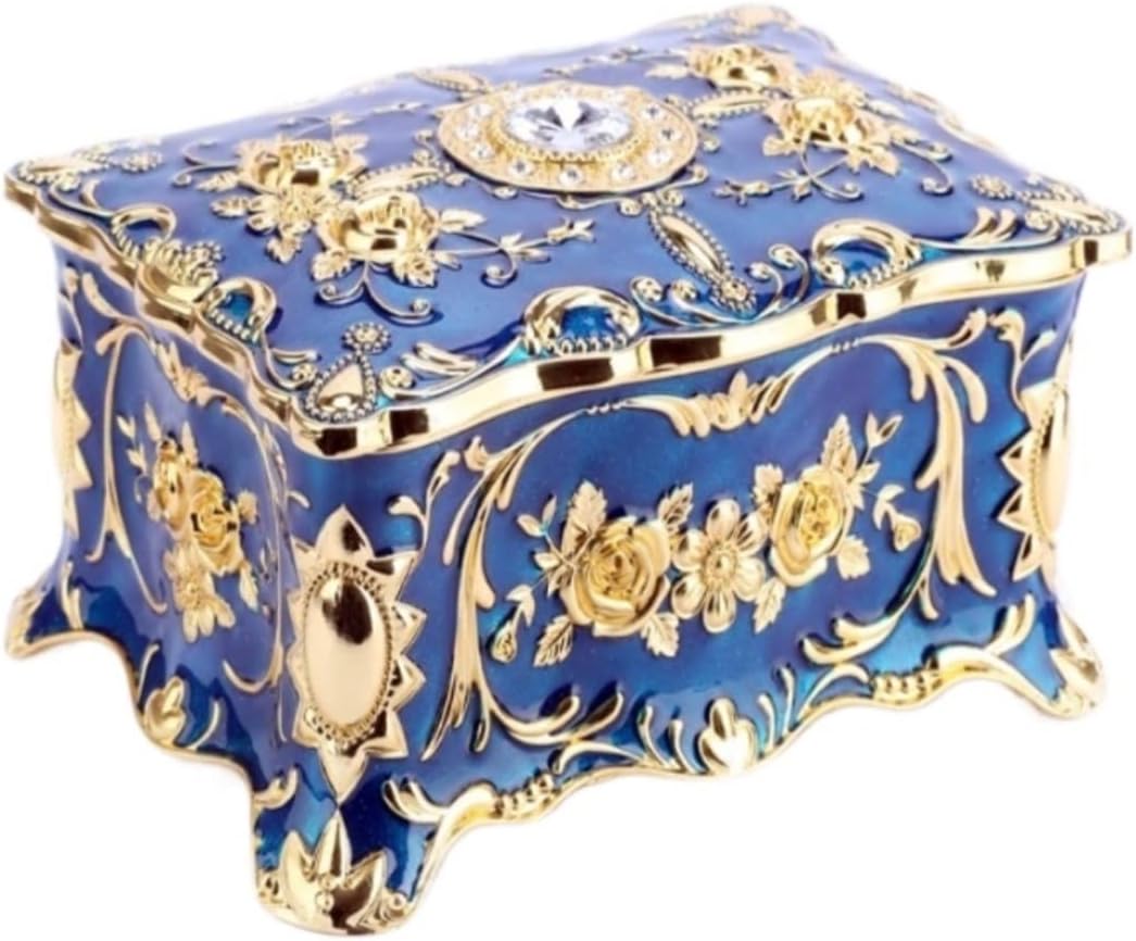 Amazon｜TMISHION金属宝箱ヴィンテージ長方形亜鉛合金装身具ジュエリー