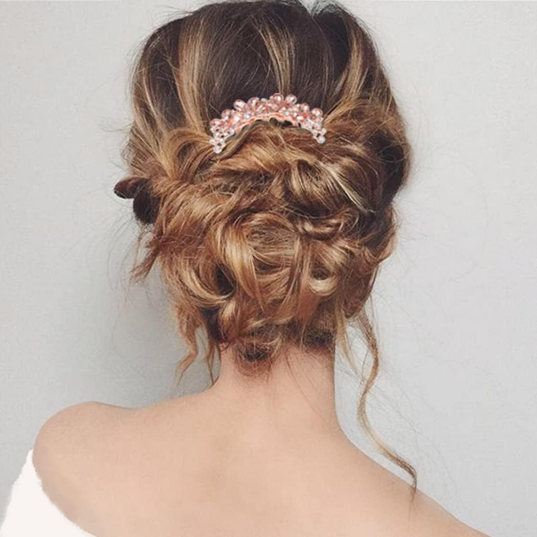 Relandy Rhinestone Hair Comb Crystal Bridal Headpiece Wedding Hair Accessories for Women and Girls - Image 5