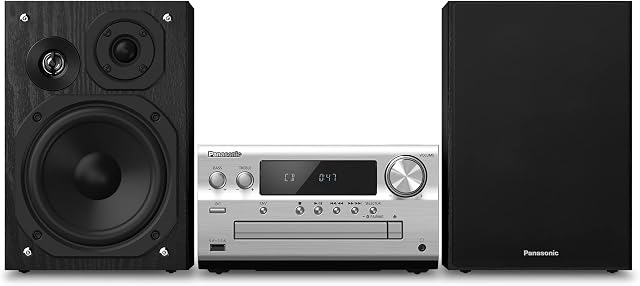 Panasonic SC-PMX802E-S Premium Mikro-Urządzenie Stereo, Czarny/Srebrny, 120 W