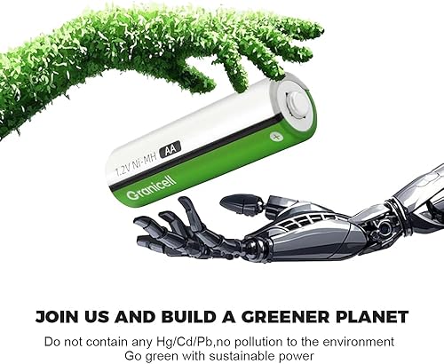 Miniatura 7 de Baterías recargables AA de 2800 mAh de alta capacidad 1300 ciclo, 1.2 V NiMH baja autodescarga AA batería, paquete de 16