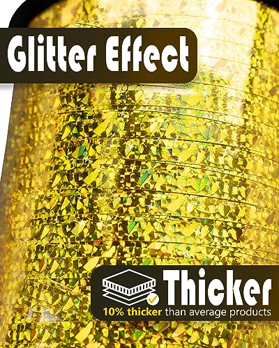 Image of PartyWoo Gold Curling Ribbon, 500 Yard Iridescent Crimped for Crafts, Shiny Metallic for Gift Wrapping, Balloons String, Hair, Florist Flower (1 Roll)