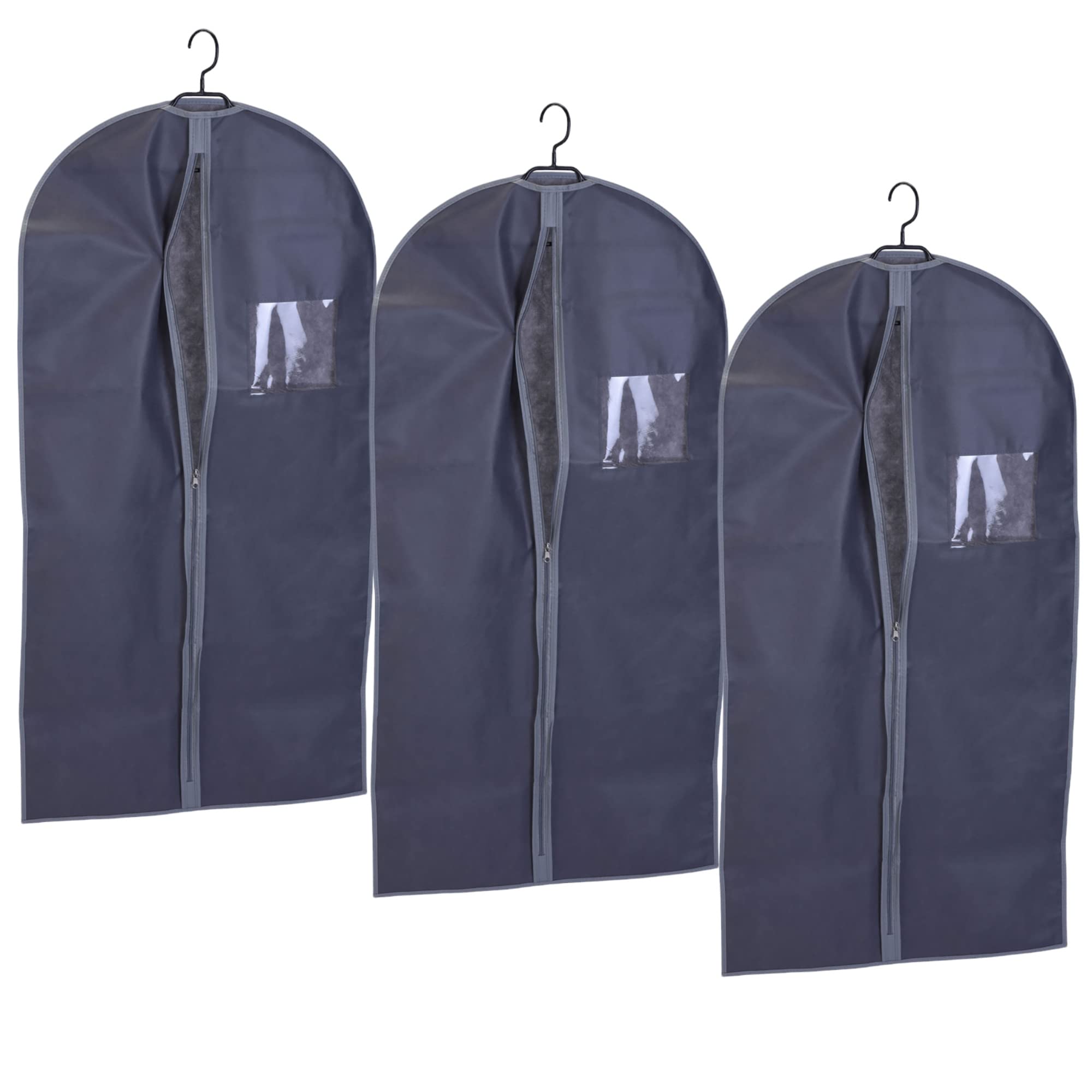 5 Copriabiti Appendibili Con Finestra - Custodie Antipolvere Per Abiti, 60x100cm, Tessuto Non Tessuto - Foto 9