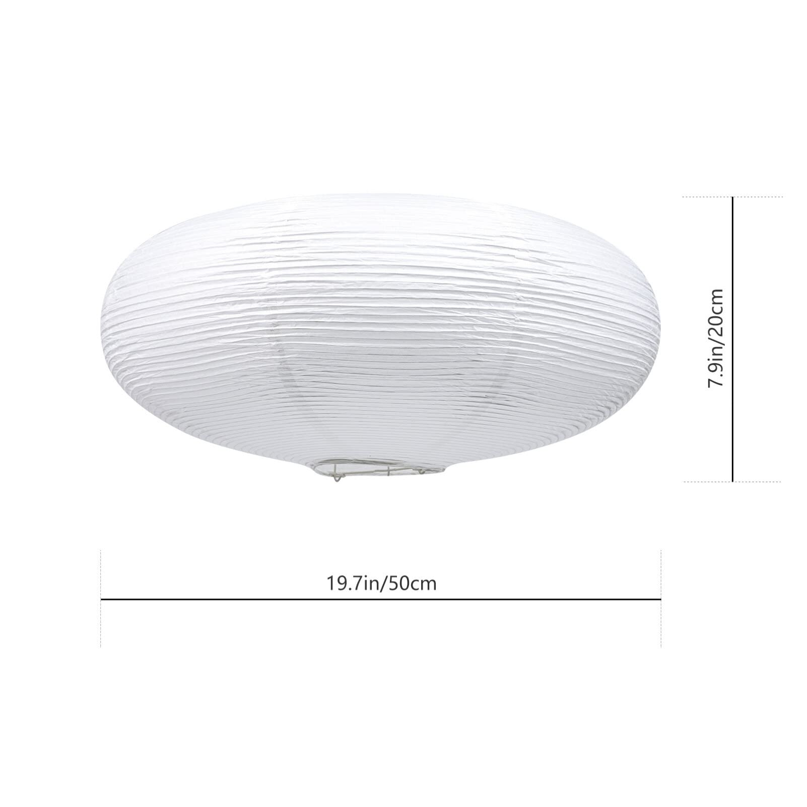 HOMSFOU Pantalla De Lámpara Colgante Japonesa De Papel De Arroz 19.68X19.68X7.87In Cubierta De Lámpara De Techo Para Decoración De Iluminación De Interior