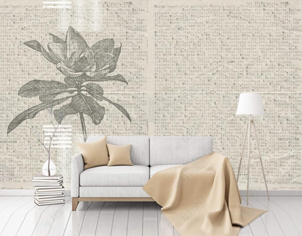 Papier peint intissé police abstraite 150x105 cm pour decoration de salon