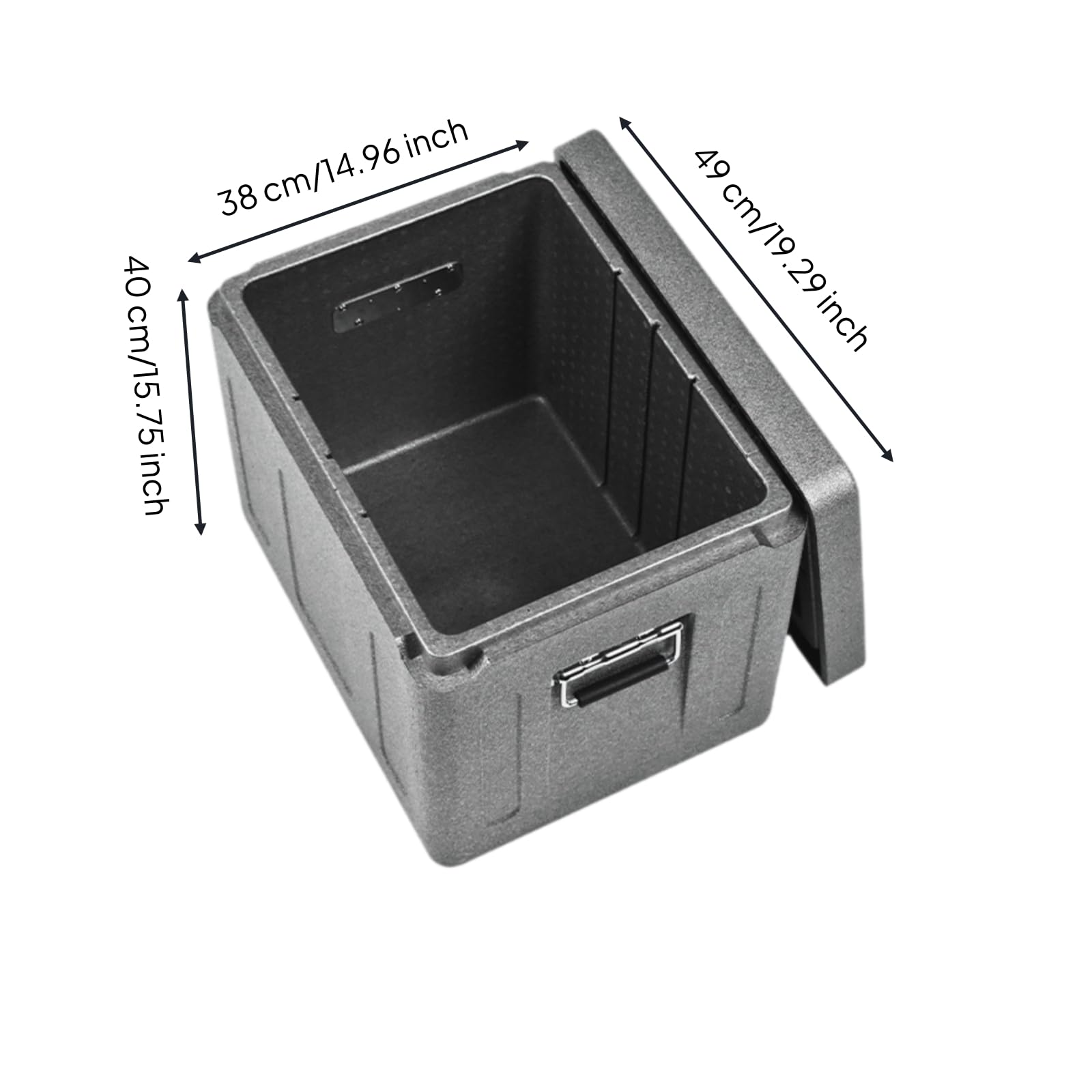 Glacière En Réutilible | Thermique, Conteneur, pr Restauration à Emporter, Vente Ambulante, Traiteurs, Livreurs, 43L, Style A