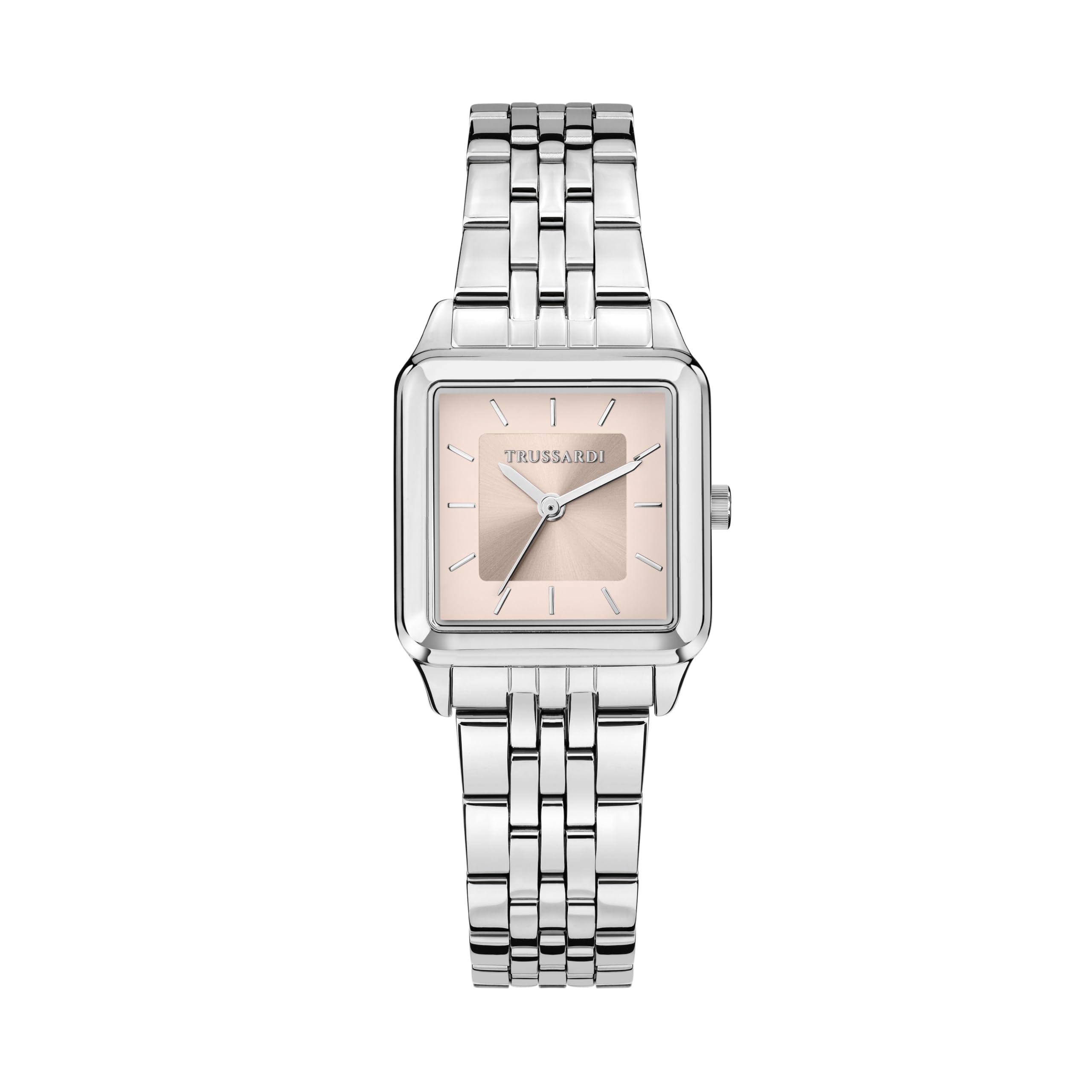 Trussardi Orologio Donna, Solo tempo, Analogico, 25 mm, Collezione T-FORMA, Quadrato, Oro Rosa - R2453173503