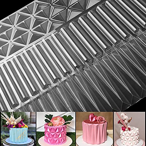 Cake Embossing Mold Relief Cake Border Mould Mousse Cake Mold Lace Transparent Cake Stencil For Sugarcraft Baking Mold Cake Decor Tool (Style1) #TOP5