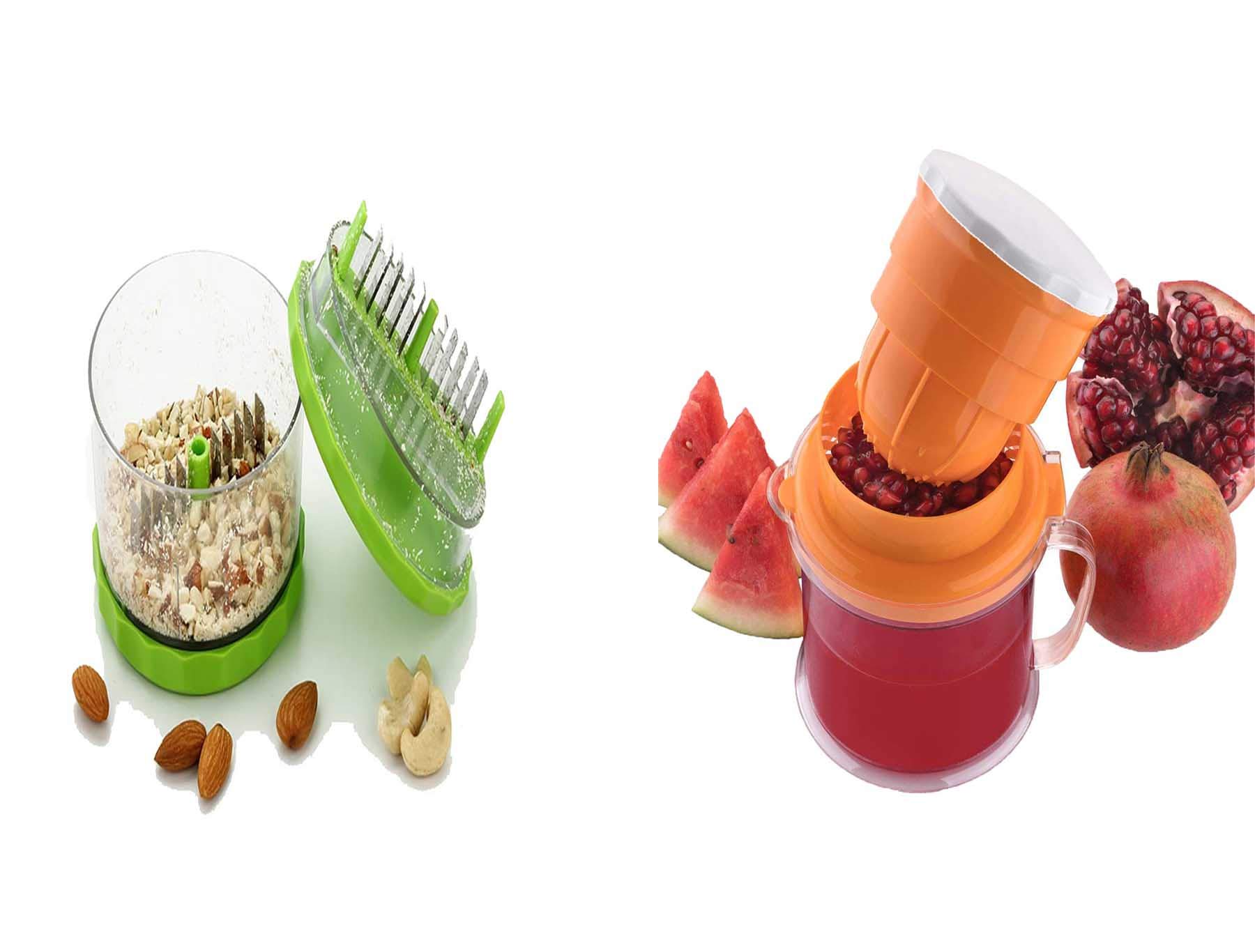 SATSUN ENTERPRISE Combo of 1 Multi Crusher with Stainless Steel Blades and 1 Nano Juicer with Strainer