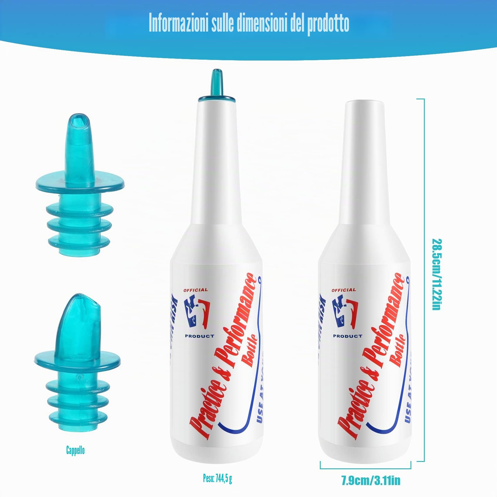 2 pezzi Flair Bartending Bar Pub bottiglia cocktail shaker –