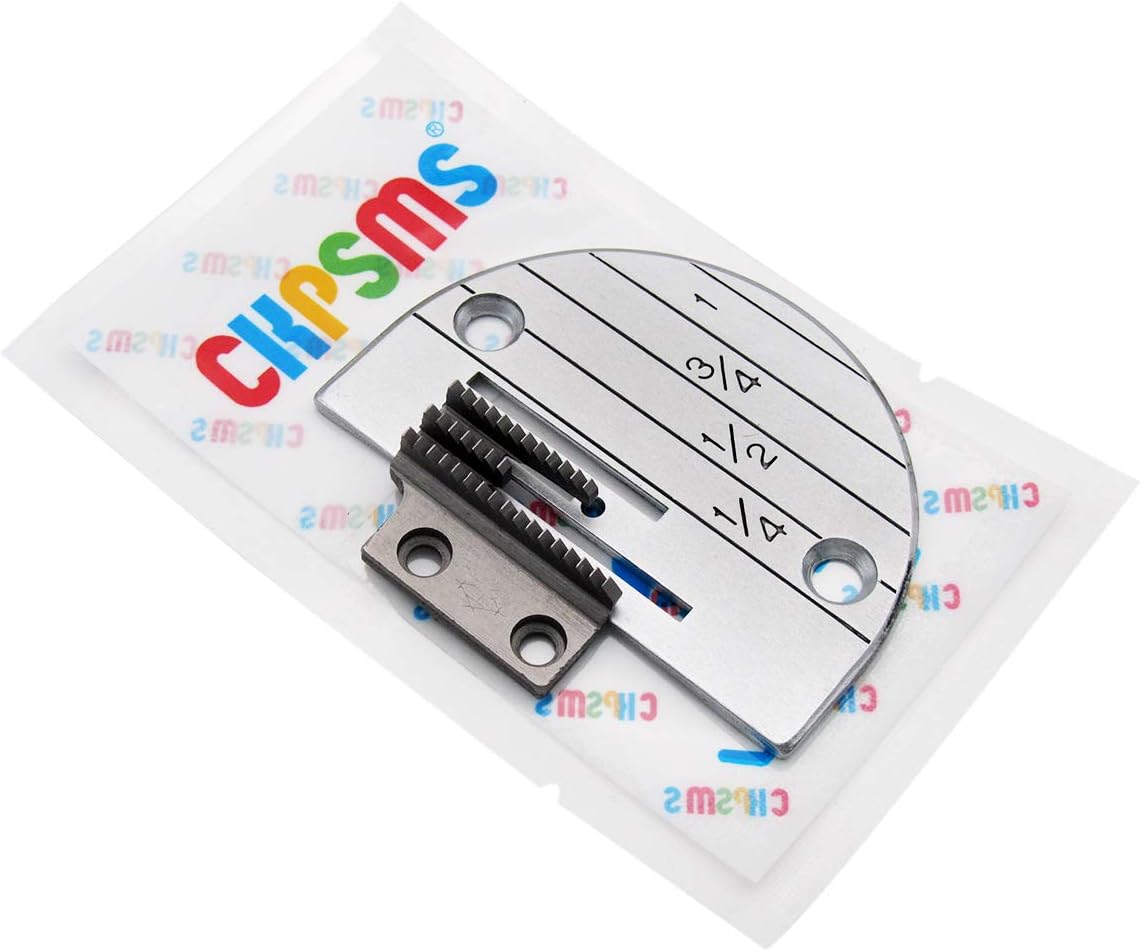CKPSMS Brand-Three Row Needle Plate&Feed Dog Set Works on All Industrial Single Needle Machines and are Compatible with/Replacement for JUKI Brand DDL-8300/8500/8700 Brother Brand B757 B758 B767 B781