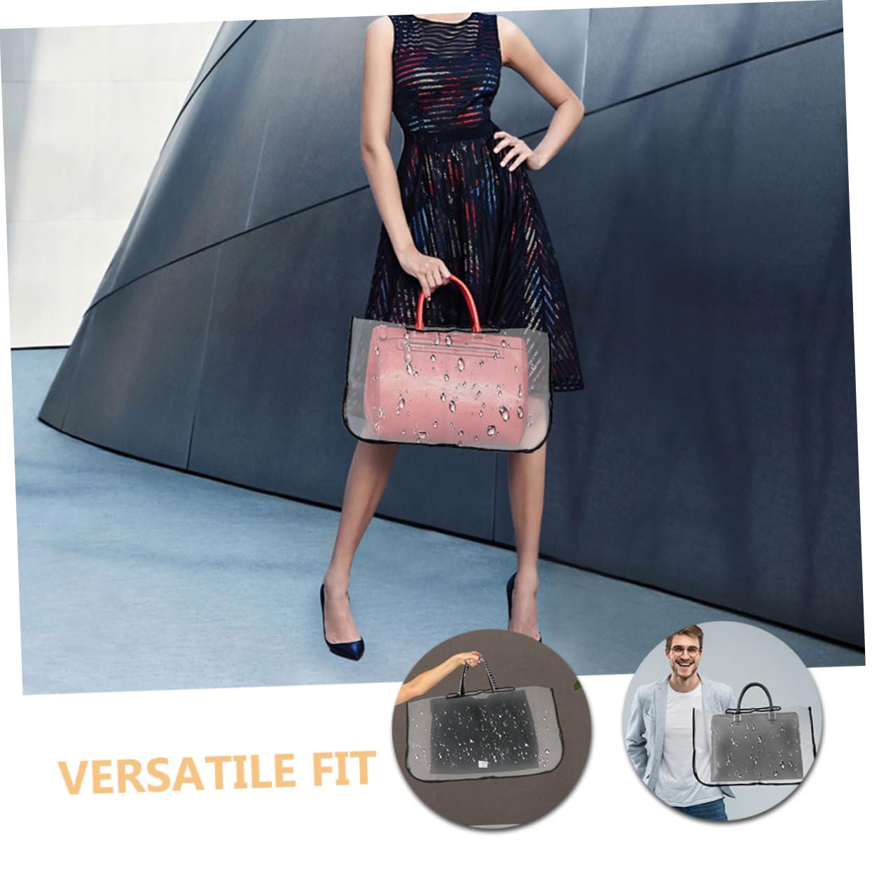 Cabilock Funda de Lluvia para Bolso de Mano Eva Transparente 2 Piezas