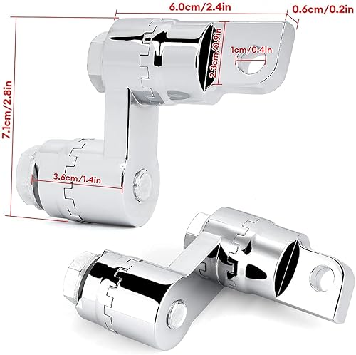 Miniatura 7 de Tablas de suelo ajustables para motocicleta con pedales delanteros para Harley Sportster 883 1200 (patrón de águila delantera)