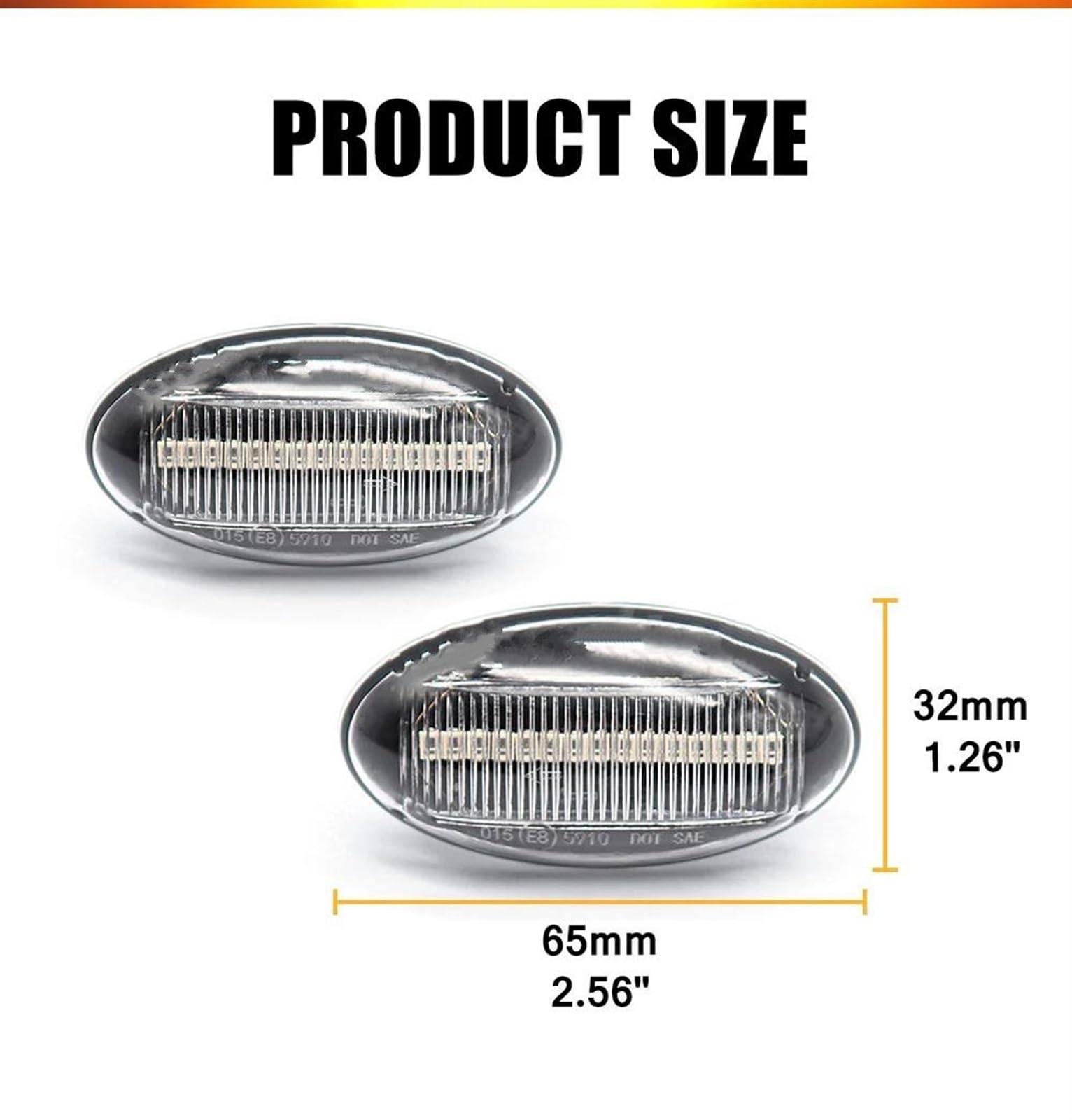 Piloto Intermitente Luces LED dinámicas señal Giro Coche Luces indicadoras posición Lateral para Citroen C2 2003 2004 2005 2006 2007 2008 2009 2010 2 uds. Luz señal Giro (Color : Super Clear)