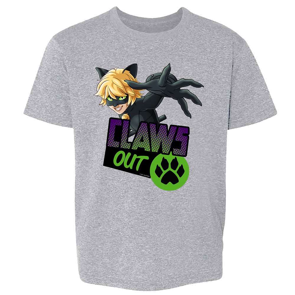 Claws Out Toddler T-Shirt for Kids Inspired by Ladybug and Cat Noir Sport Grey 3T