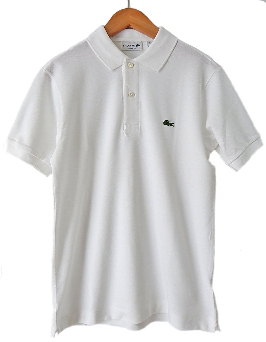 Lacoste Men's Classic Pique 100% Cotton Short Sleeve Polo L1212-51 S White